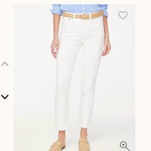 (2 PAIRS) J Crew Essential Straight Stretch White and Ecru Jeans - NWOT